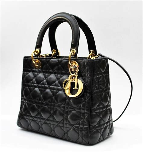 lady dior black crystal|Dior lambskin bag.